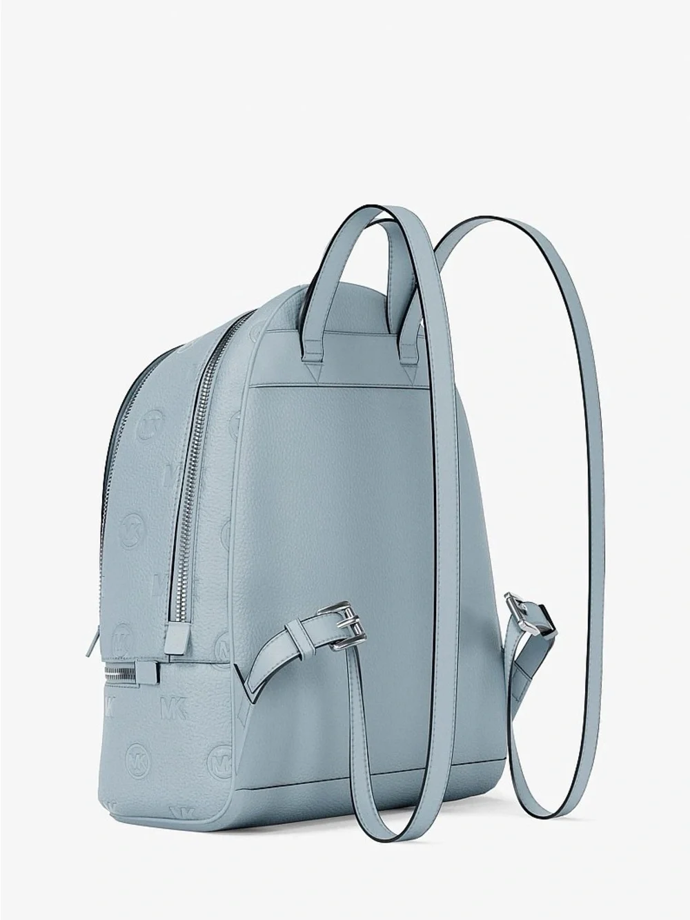 NWT🐬 Michael Kors Pale Ocen Rhea Medium Logo Debossed Backpack